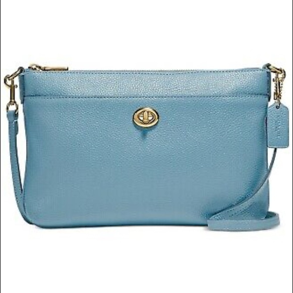 Coach Polly crossbody color azure NEW